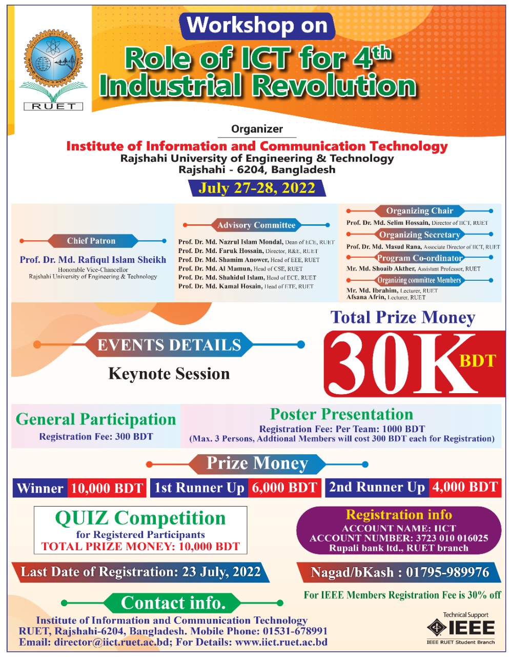 Workshop on 4th Industrial Revolution-2022